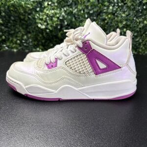 Nike Air Jordan 4 Retro Hyper Violet Sneakers Kids Size 2.5Y Shoes FQ1312-151